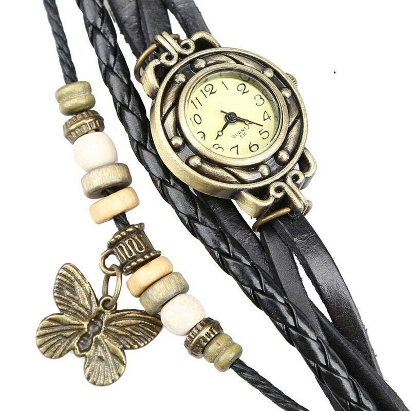 Винтажные часы-браслет с бабочкой винтаж