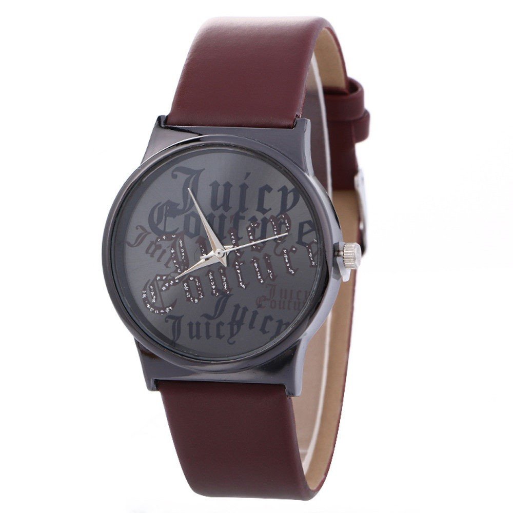 Наручний годинник Juicy Couture коричневий ремінець