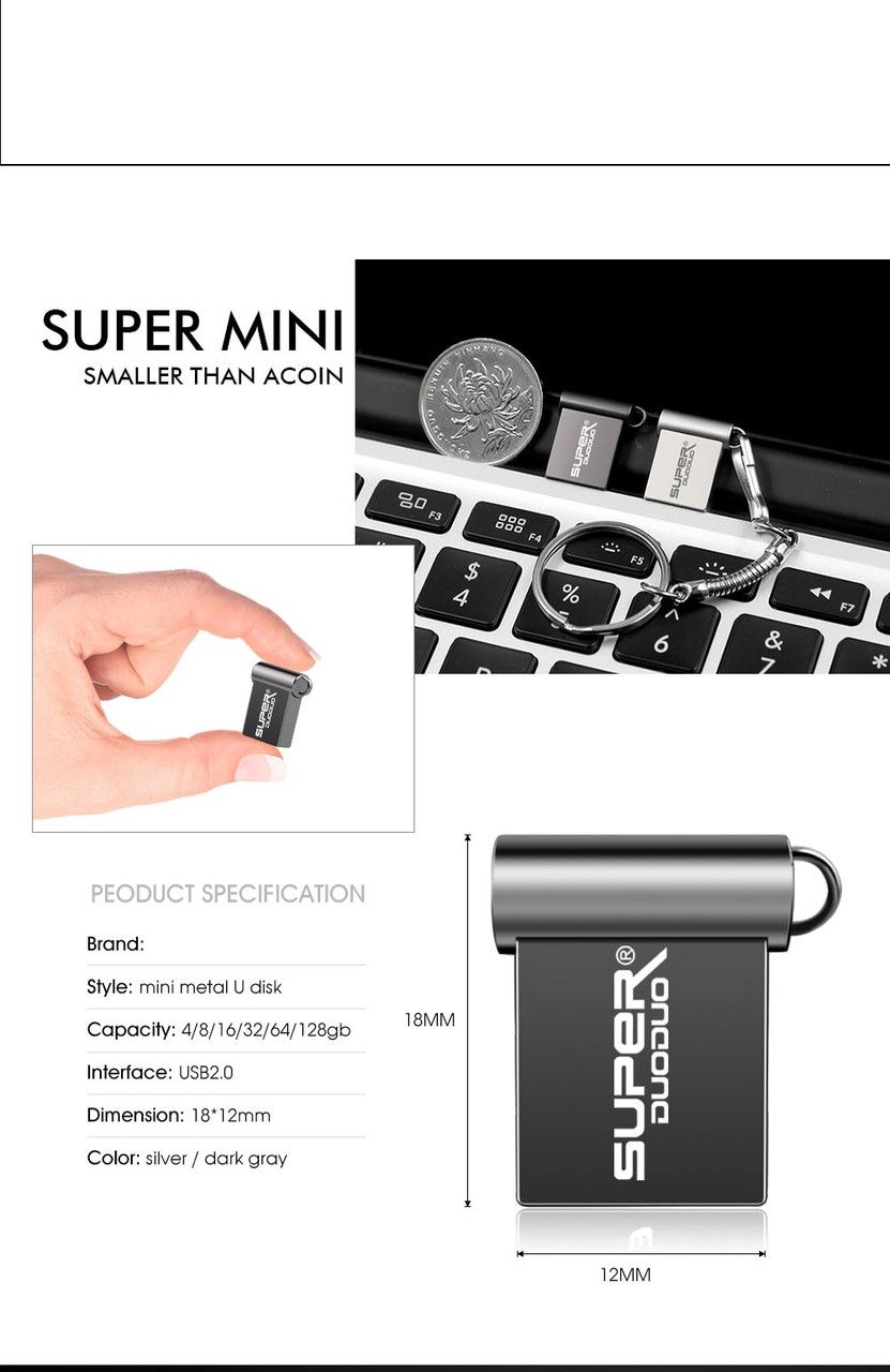 Супер мини Флешка 32 Gb SUPER MINI USB 32Gb мини флешка