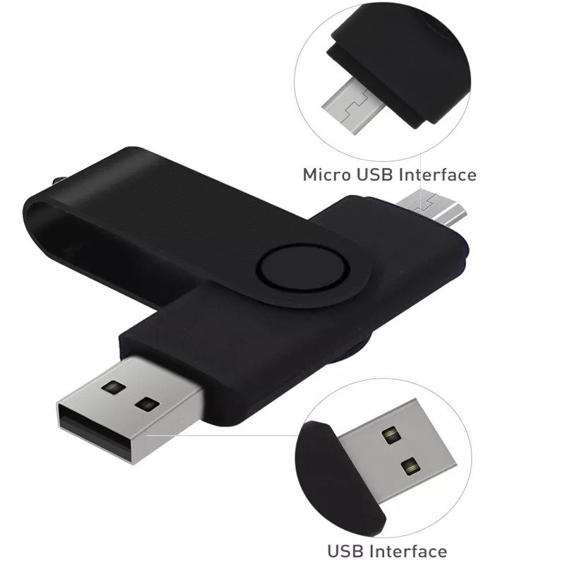 Флеш накопичувач 64 gb USB OTG micro USB для телефона та комп'ютера